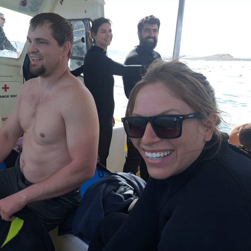 Happy shark cage divers in Gansbaai